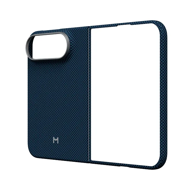 Чехол Magssory Aramid Case для iPhone 18 Pro Duo, пиксельный синийphoto4