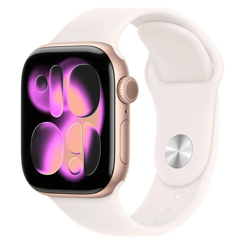 Apple Watch Series 11, 42 мм корпус из алюминия цвета Розовое золото, спортивный ремешок цвета Светлый румянецphoto0