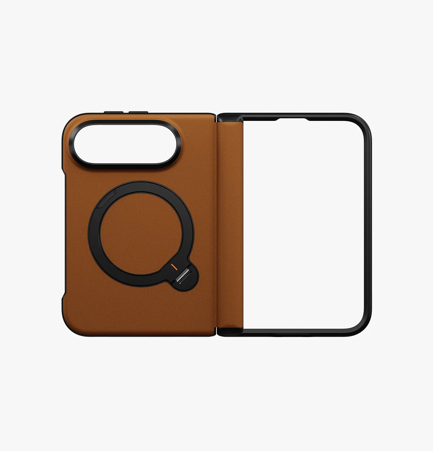 Чехол UNIQ Elix Q-Fold 360 Leather для iPhone Duo, коричневый (caramel)photo3
