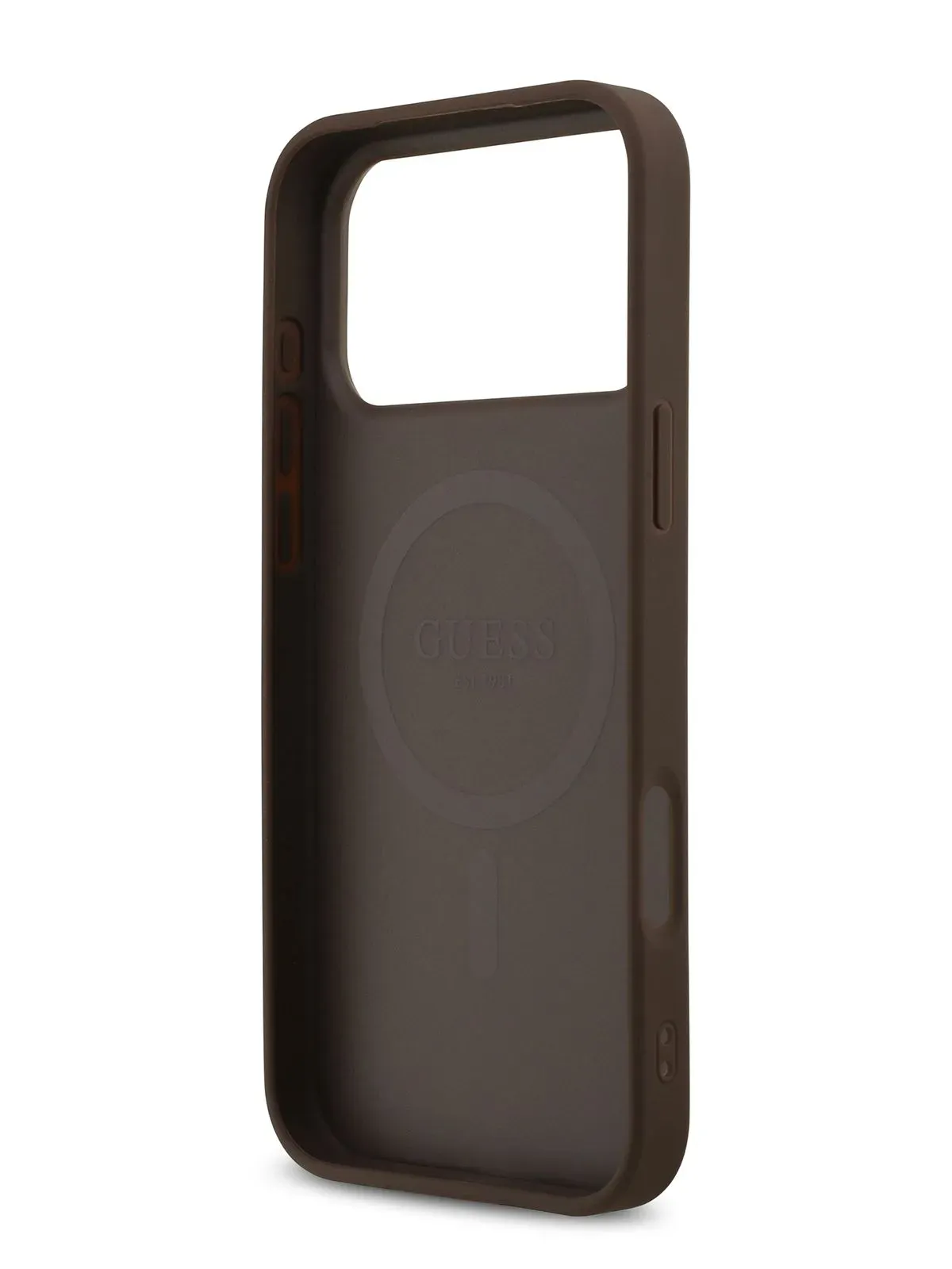 Чехол Guess на iPhone 17 Pro Max, коричневый, Leather, MagSafephoto6