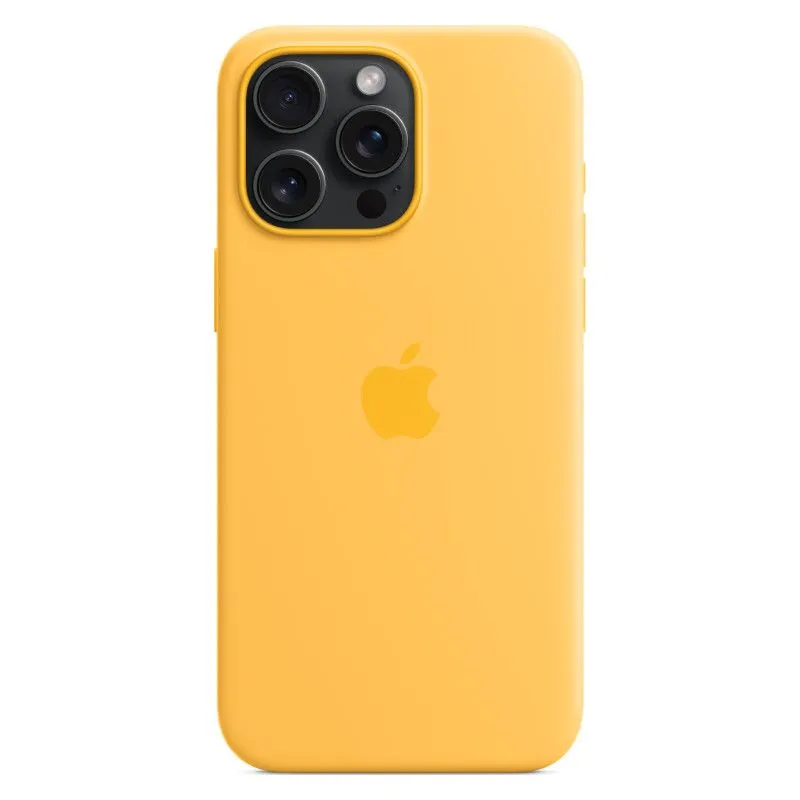 Силиконовый чехол MagSafe для iPhone 15 Pro Max Желтыйphoto2