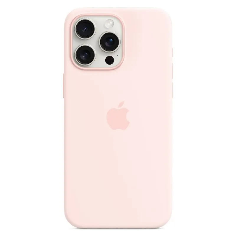 Силиконовый чехол MagSafe для iPhone 15 Pro Max Светло-розовыйphoto0