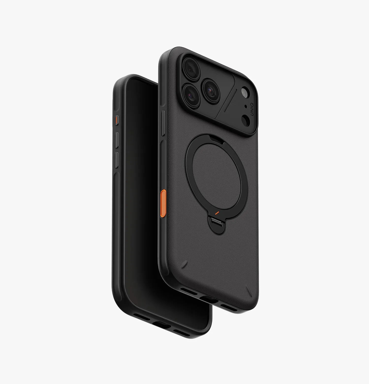 Чехол UNIQ Elix 360 Kickstand Leather для iPhone 18 Pro Max, черный (Charcoal Grey)photo0