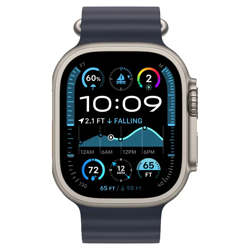 Apple Watch Ultra 2024 GPS + Cellular, 49 мм корпус из титана, ремешок Ocean темно-синего цветаphoto1