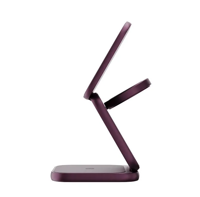 Складное беспроводное зарядное устройство 3 в 1 Magssory Fold Ultra для Apple Burgundyphoto2