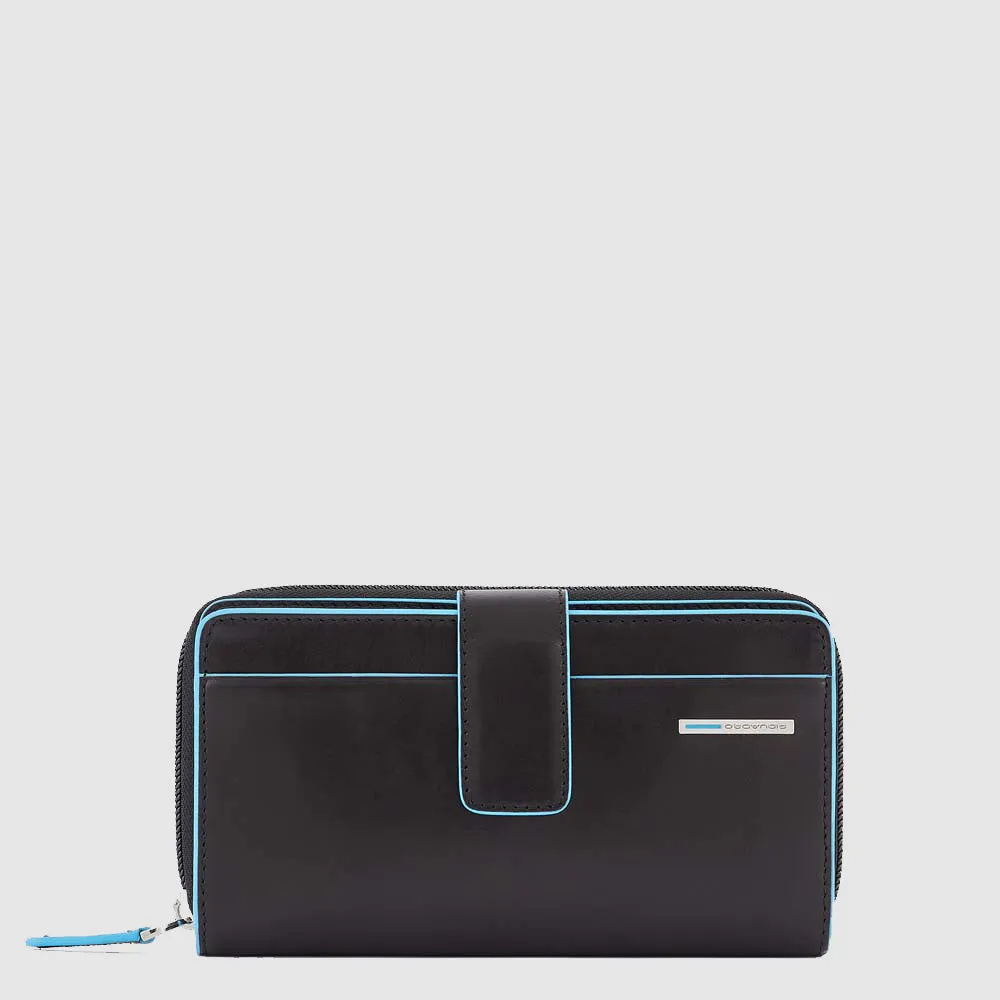 Женский кожаный кошелёк на 12 карт с RFID-защитой Piquadro PD1354B2R/N, чёрныйphoto0