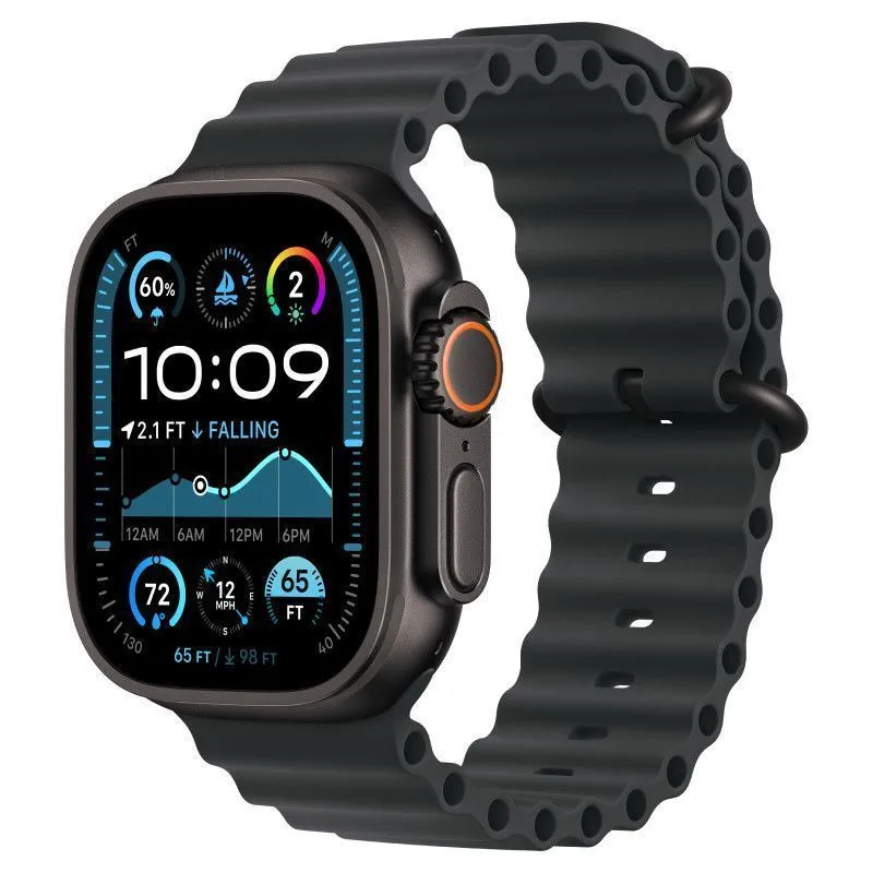 Apple Watch Ultra 2024 GPS + Cellular, 49 мм корпус из титана цвета Черный титан, ремешок Ocean черного цветаphoto0