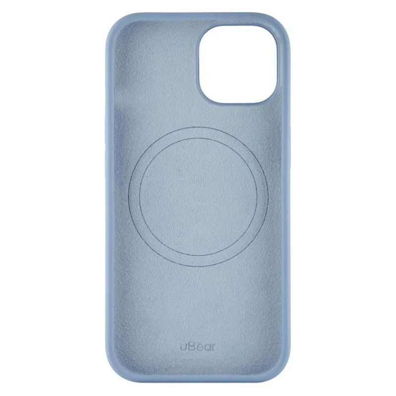 Силиконовый чехол uBear Touch Mag Case для iPhone 15 Plus Голубойphoto3