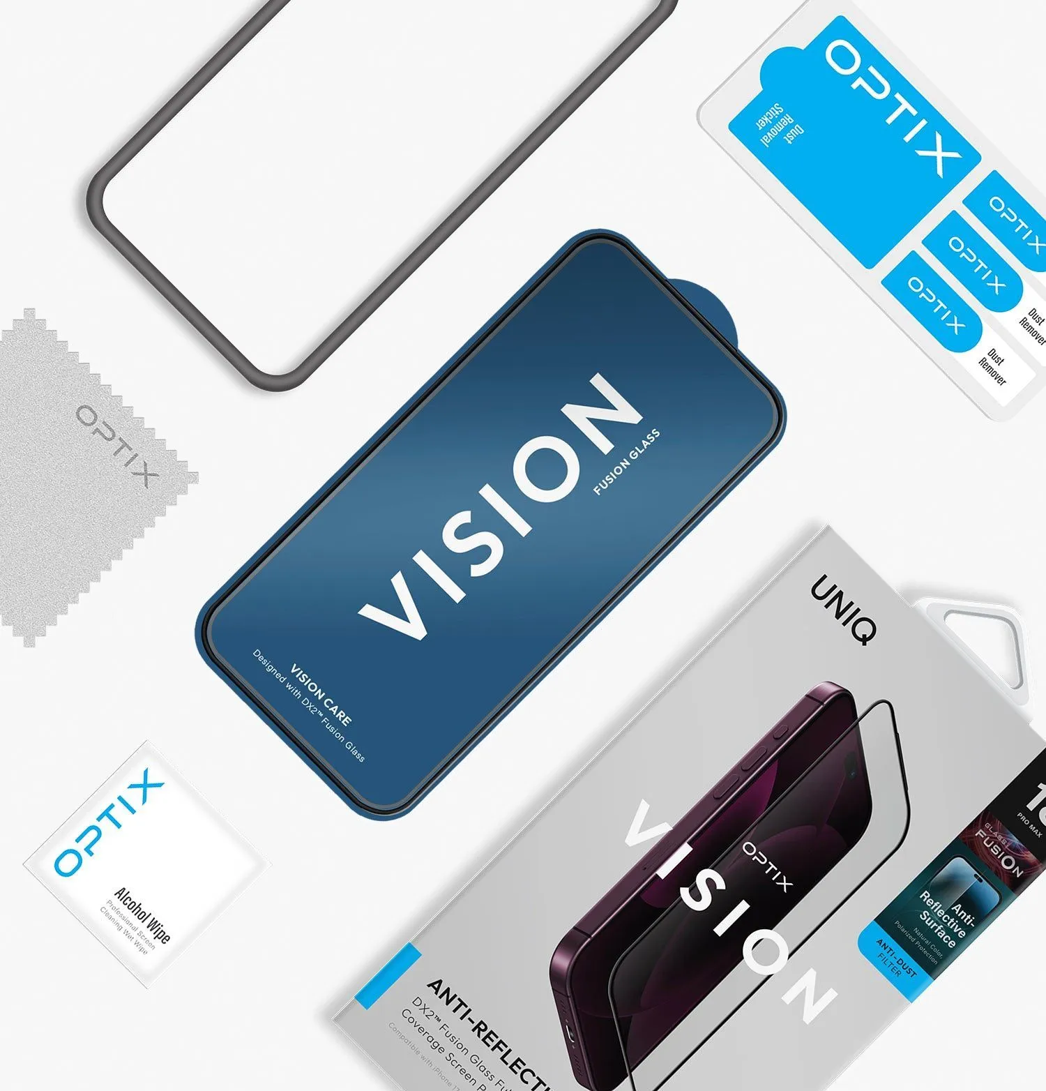 Защитное стекло UNIQ Optix Vision™ Anti-Reflective для iPhone 18 Prophoto4