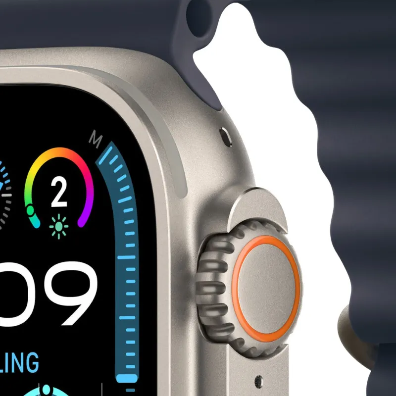 Apple Watch Ultra 2024 GPS + Cellular, 49 мм корпус из титана, ремешок Ocean темно-синего цветаphoto2