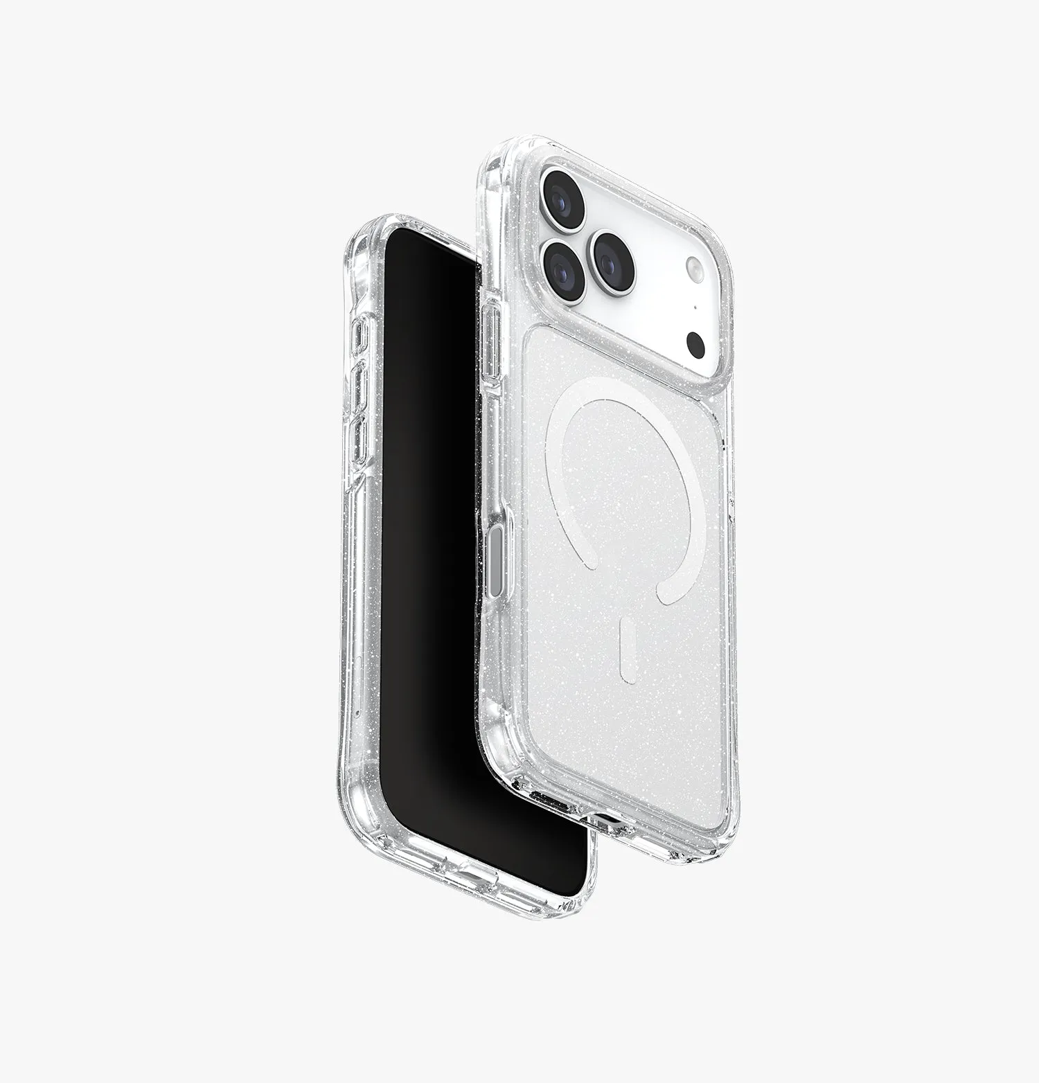 Чехол UNIQ LifePro Xtreme Tinsel для iPhone 17 Pro Max, прозрачный с блестками (Clearglitter)photo0