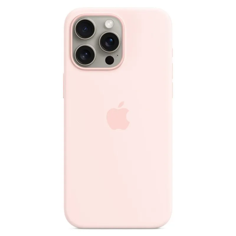 Силиконовый чехол MagSafe для iPhone 15 Pro Max Светло-розовыйphoto1