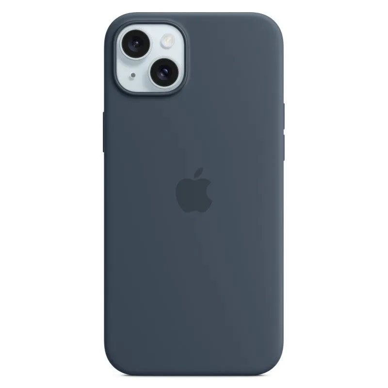 Силиконовый чехол MagSafe для iPhone 15 Plus Синий штормphoto1
