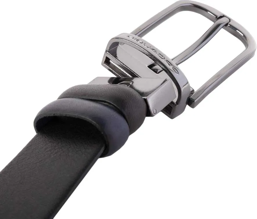 Ремень Piquadro Black Square CU4877B3/NBLU2, черный/синий (двусторонний)photo1