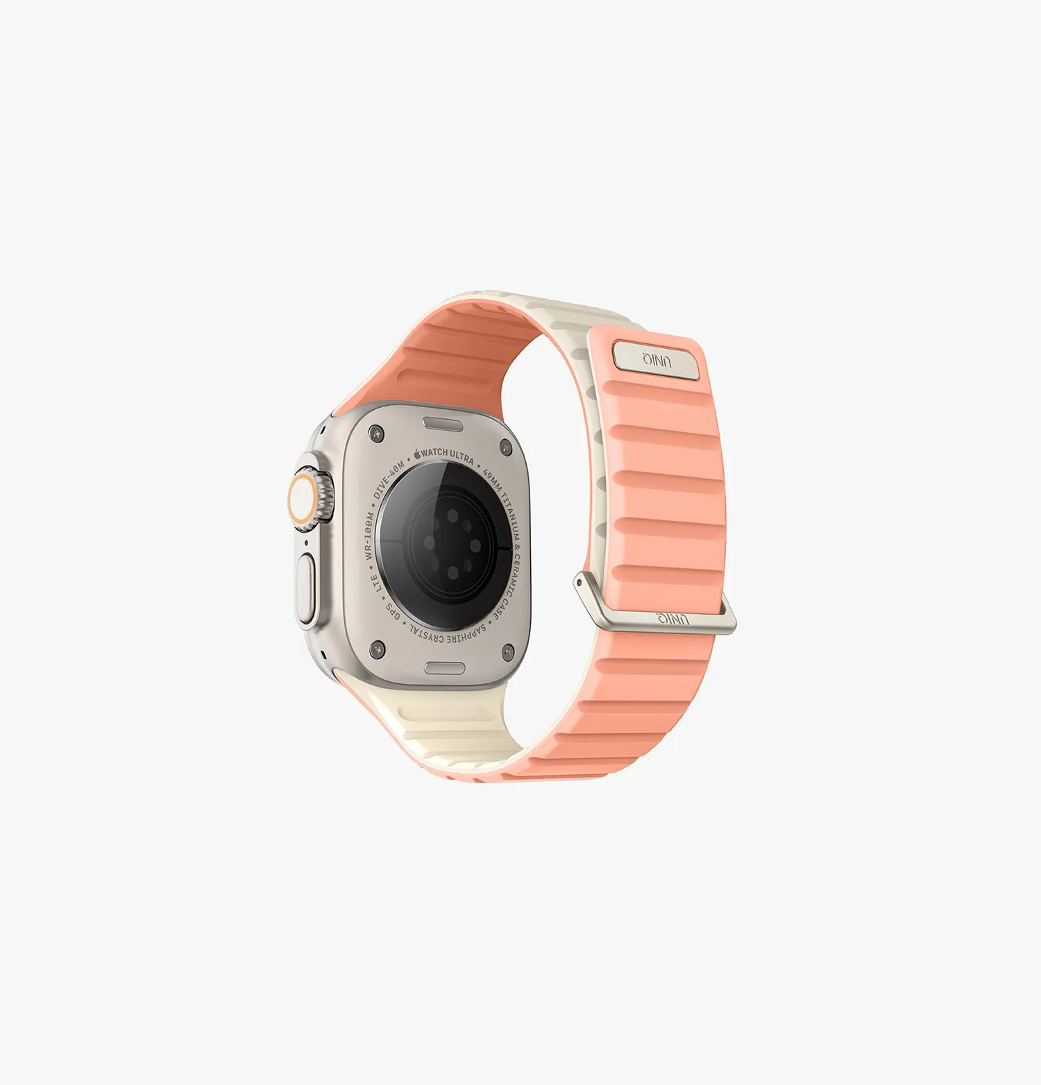 Ремешок UNIQ Revix Evo для Apple Watch 42/41/40 мм, белый / розовый (crepepink ivory)photo9