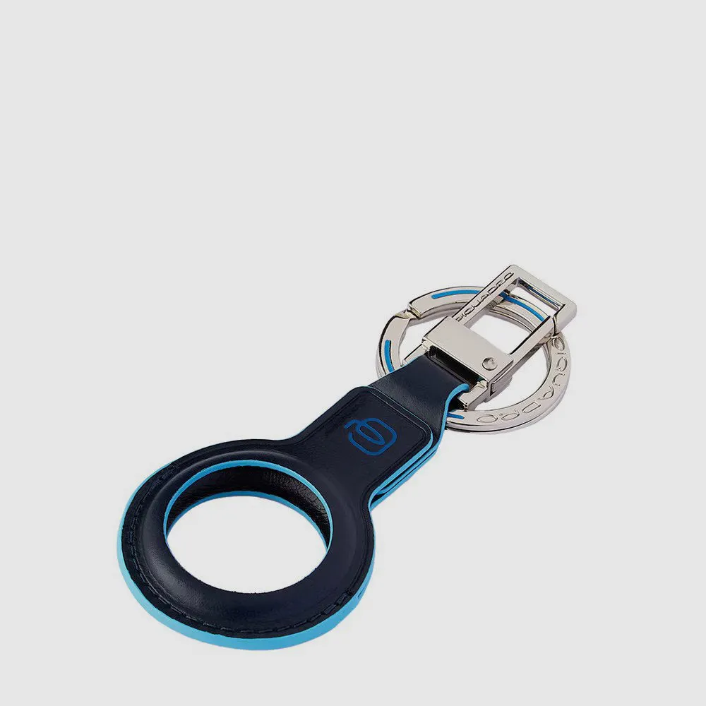 Кожаный брелок для AirTag с карабином Piquadro AC5834B2/BLU2, синийphoto2
