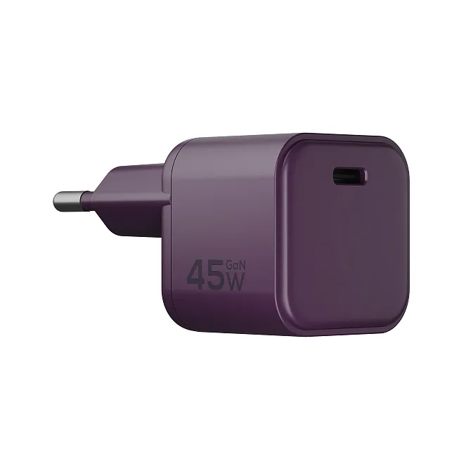 Компактное сетевое зарядное устройство Magssory Nano 45W GaN Burgundyphoto0