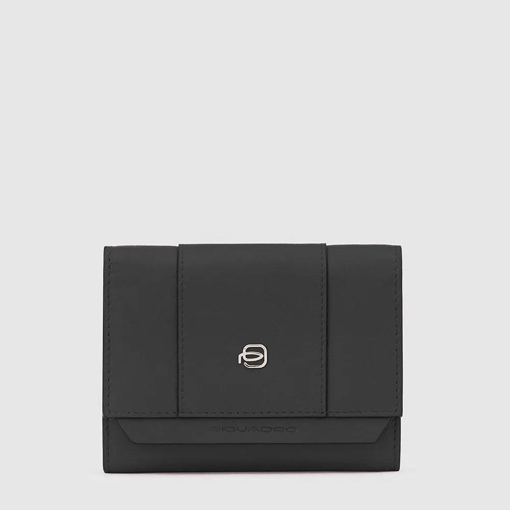 Женский кошелёк из кожи, 6 карт, RFID-защита Piquadro PD5216W92R/N, чёрныйphoto0