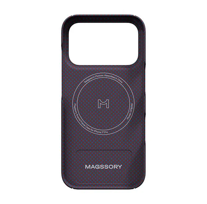 Magssory Aramid Frame Case for iPhone 17 Pro Pixel Redphoto1