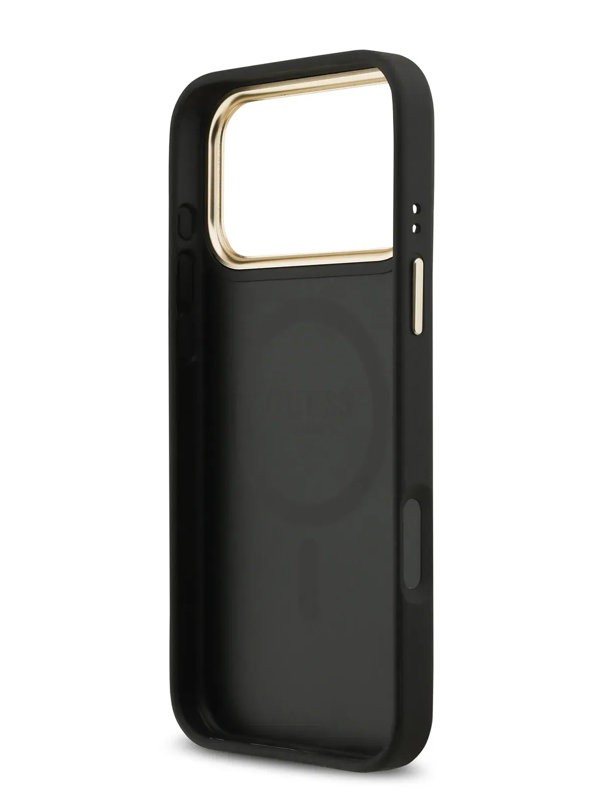 Чехол Guess на iPhone 17 Pro Max,  Leather, MagSafe, черный, Diamondphoto6