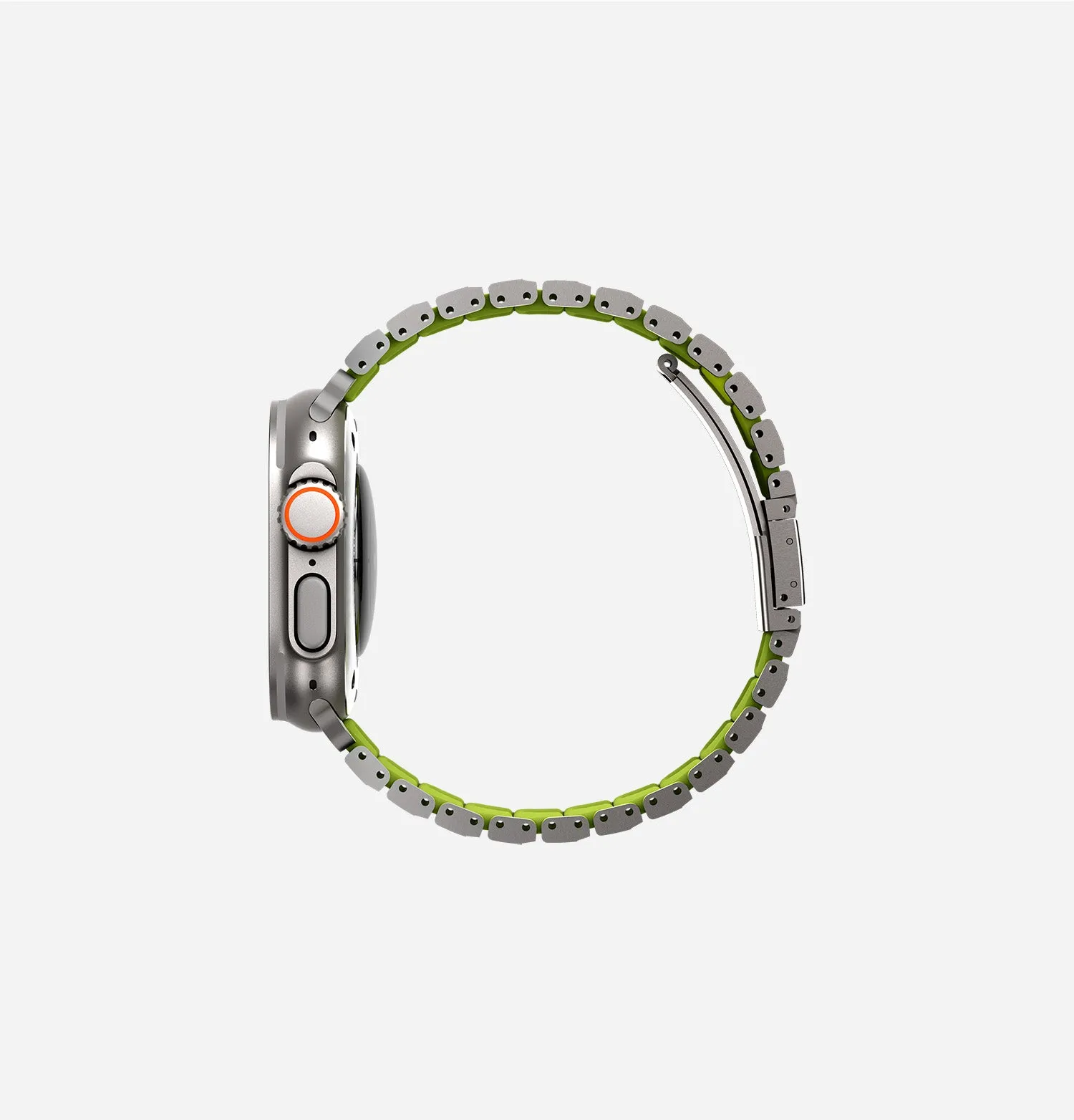 Ремешок UNIQ Strova Flex для Apple Watch 49/46/45/44 мм, зеленый / желтый (Titaniumsilver Limegreen)photo17