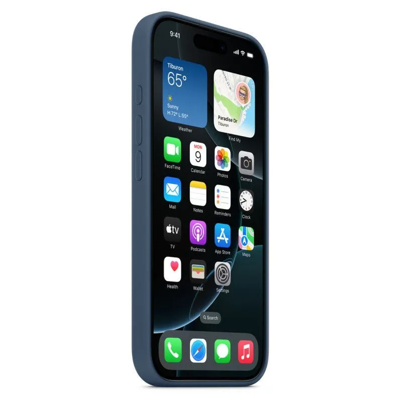 Силиконовый чехол MagSafe для iPhone 16 Pro Max Денимphoto3