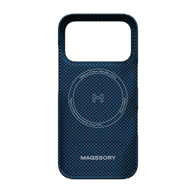 Magssory Aramid Frame Case for iPhone 17 Pro Pixel Bluephoto1