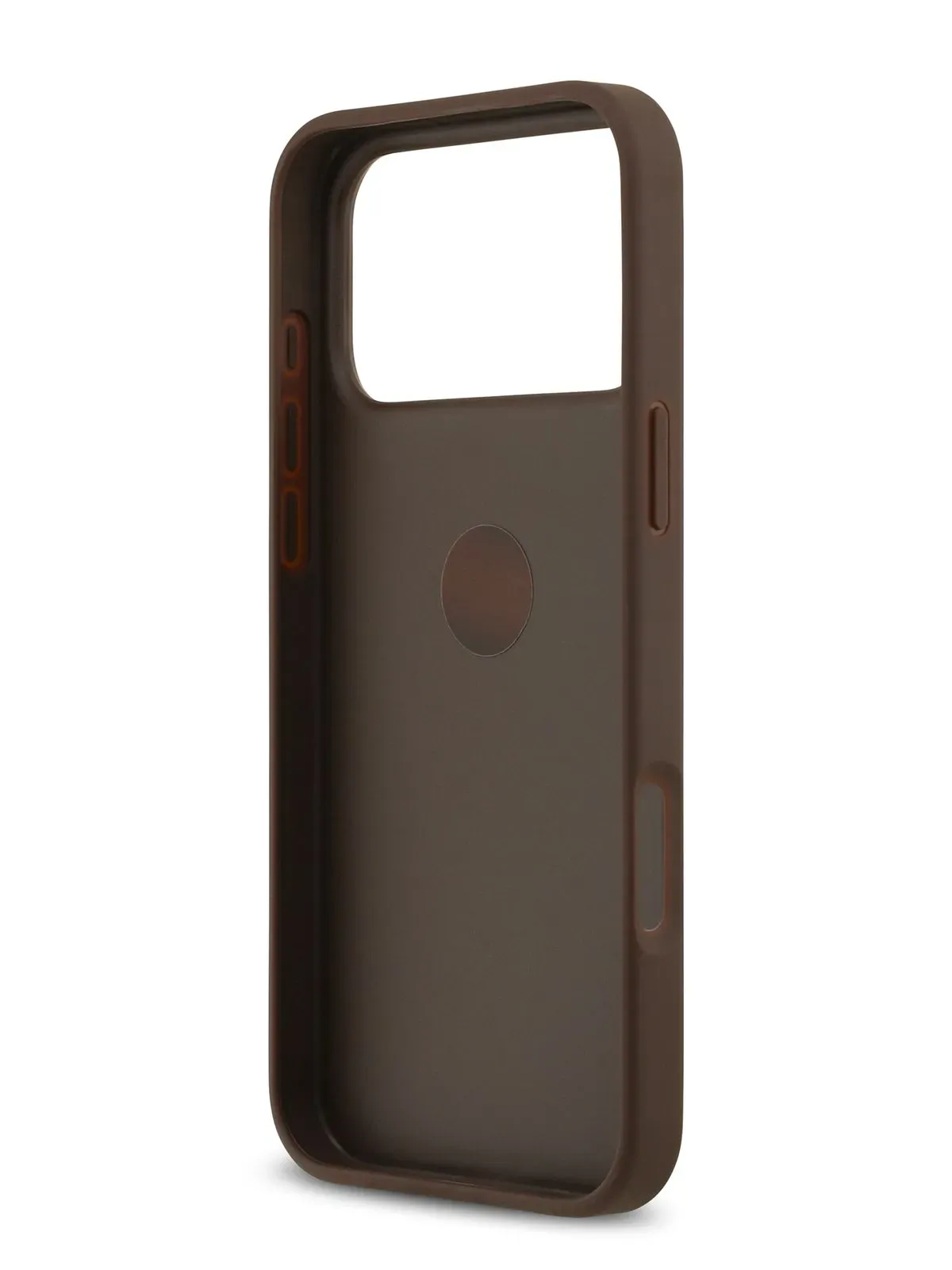 Чехол Guess на iPhone 17 Pro Max, Leather Ring, коричневый, с металлическими кольцом держателемphoto6