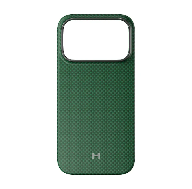 Чехол Magssory Aramid Frame Case для iPhone 18 Pro, пиксельный зеленыйphoto0