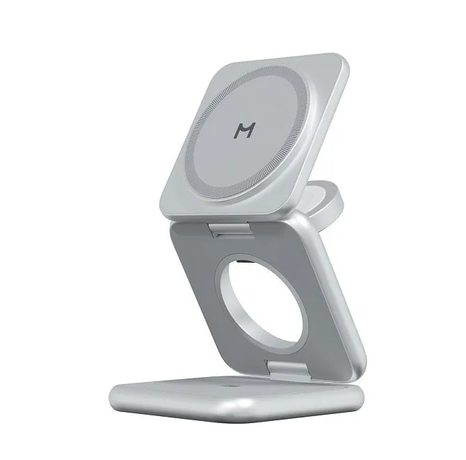 Зарядная станция Magssory Fold 3 в 1 для Samsung Silverphoto0