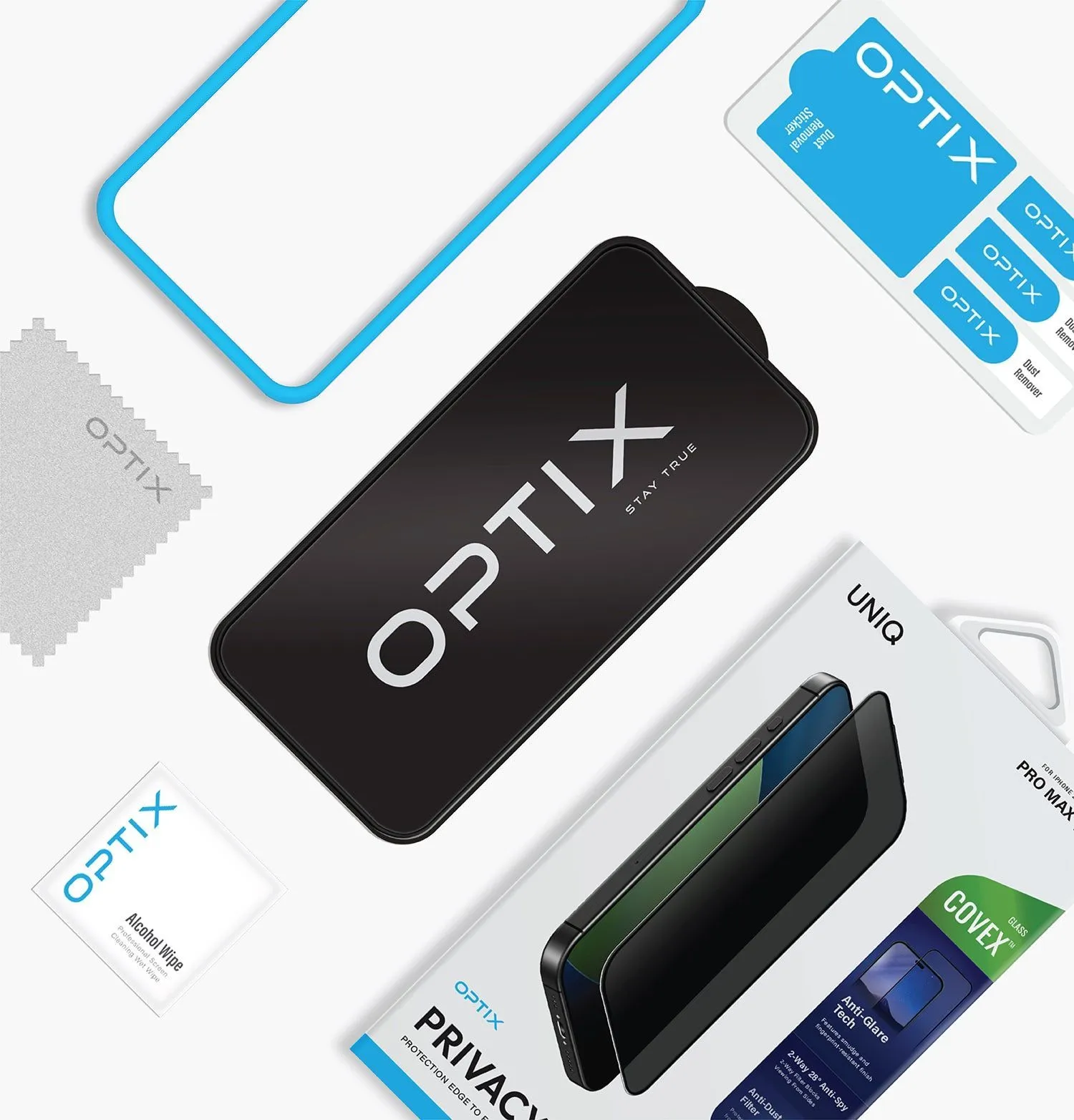 Защитное стекло UNIQ Optix Covex™ Anti-Glare Privacy для iPhone 17 Prophoto4