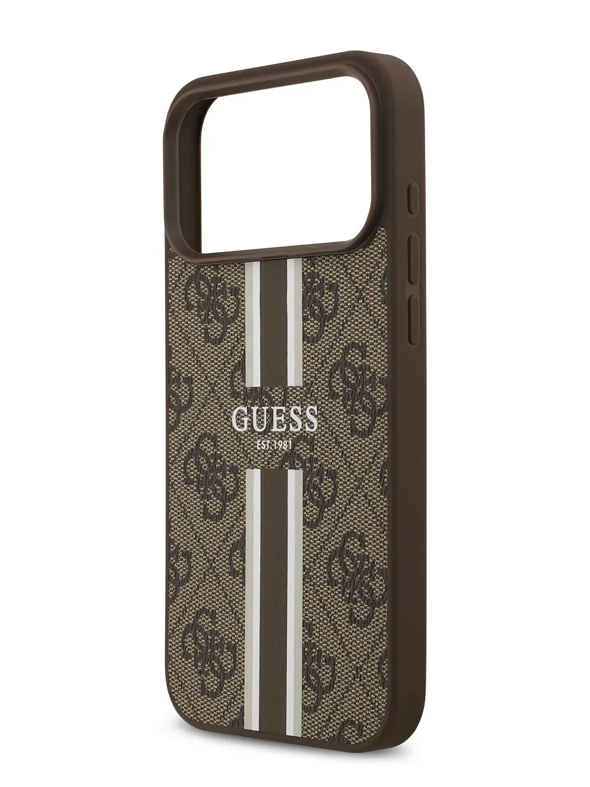 Чехол Guess на iPhone 17 Pro Max, коричневый, Leather, MagSafephoto5