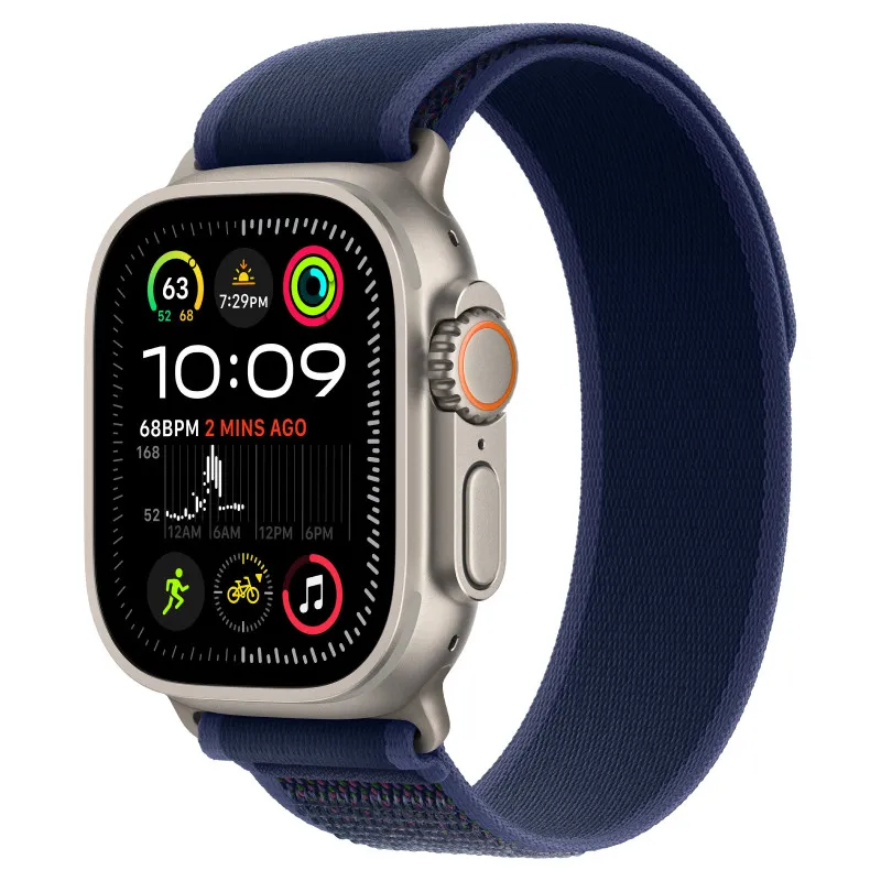 Apple Watch Ultra 2024 GPS + Cellular, 49 мм корпус из титана, ремешок Trail синего цветаphoto0