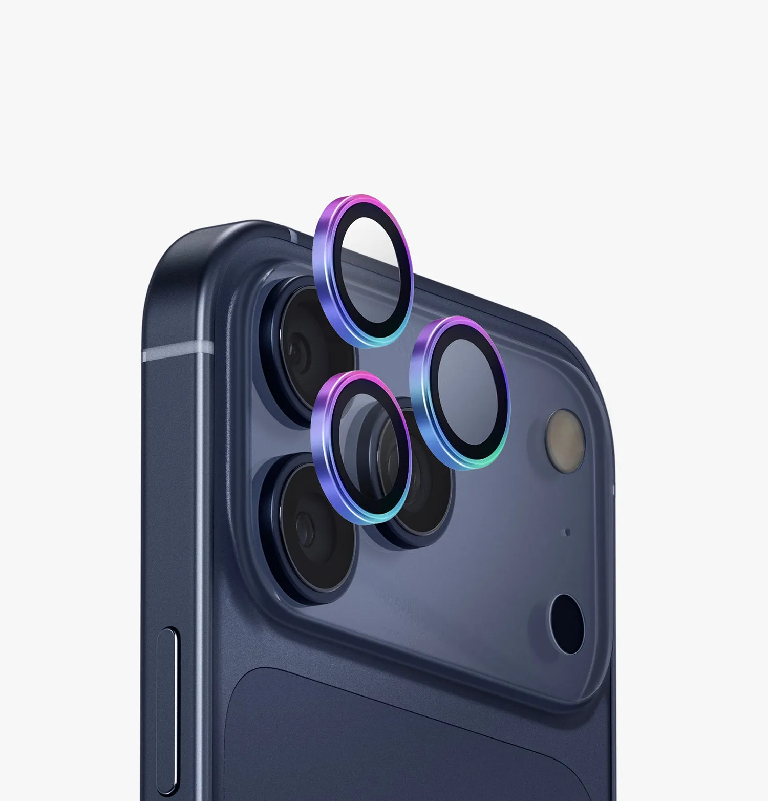 Защита камеры UNIQ Optix AluGuard Aluminum для iPhone 17 Pro & iPhone 17 Pro Max, голографический (iridescent)photo0
