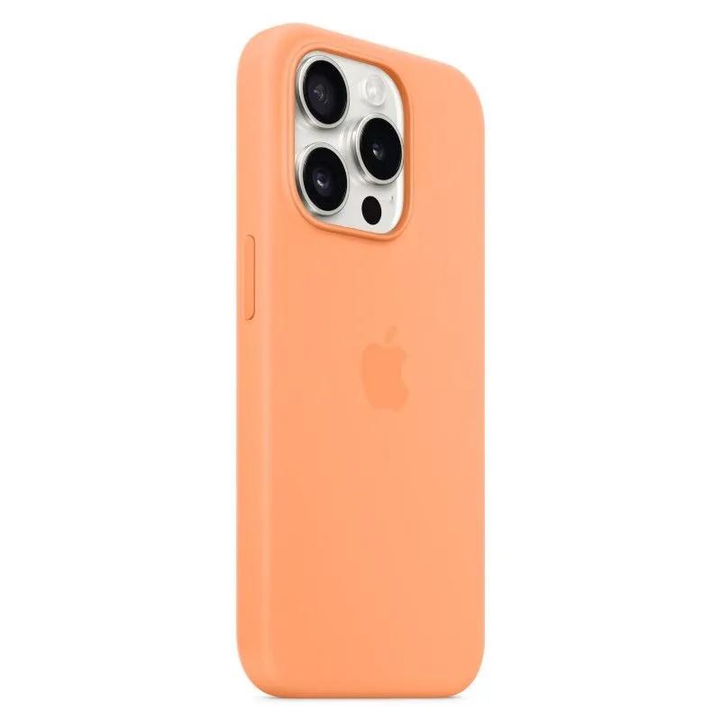 Силиконовый чехол MagSafe для iPhone 15 Pro Оранжевый сорбетphoto2
