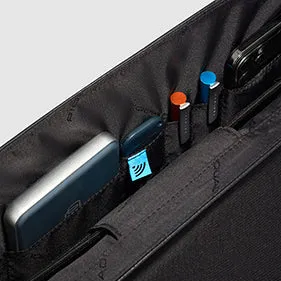 Кожаный портфель для ноутбука 15,6" с расширением Piquadro CA3111MOS/N, чёрныйphoto5
