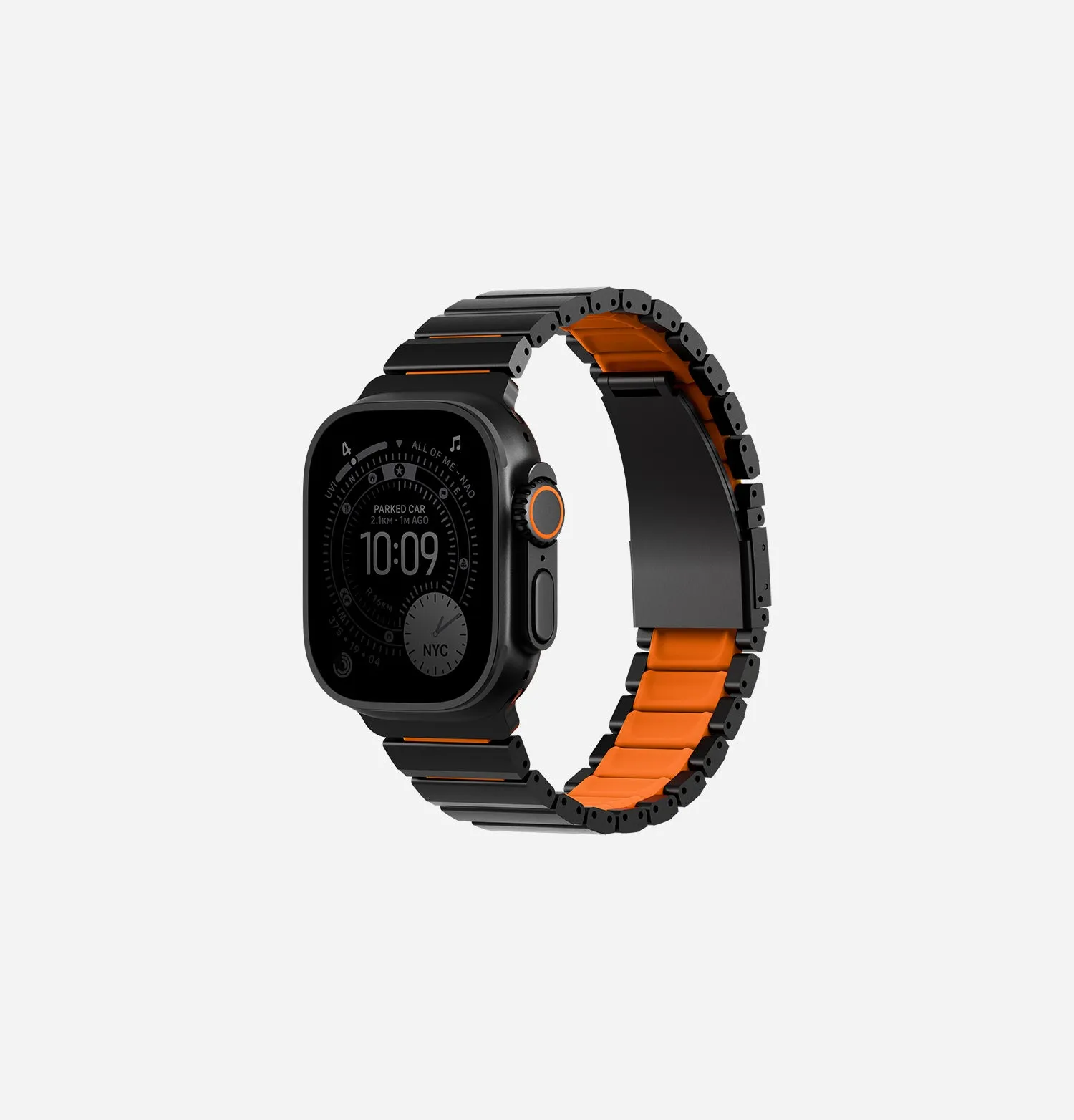 Ремешок UNIQ Strova Flex для Apple Watch 49/46/45/44 мм, зеленый / желтый (Titaniumsilver Limegreen)photo1
