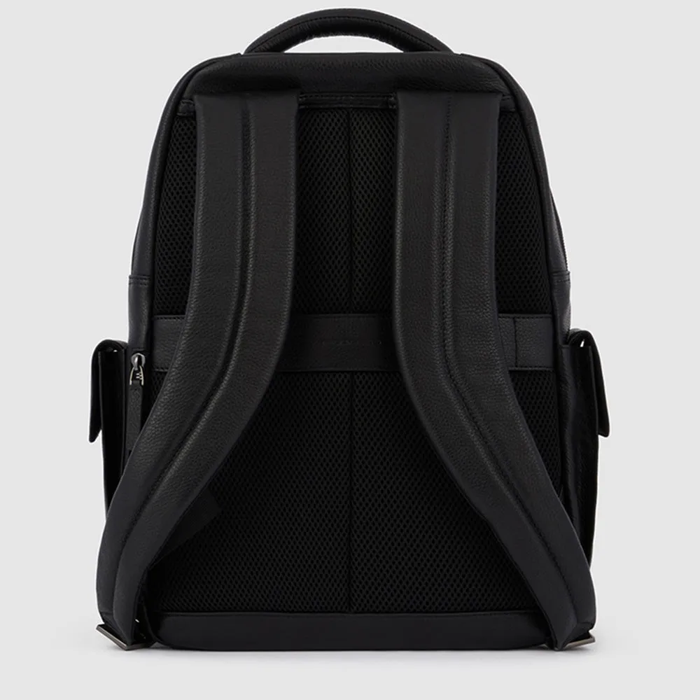 Кожаный рюкзак для ноутбука 15,6" с RFID-защитой Piquadro CA3444MOS/N, чёрныйphoto2