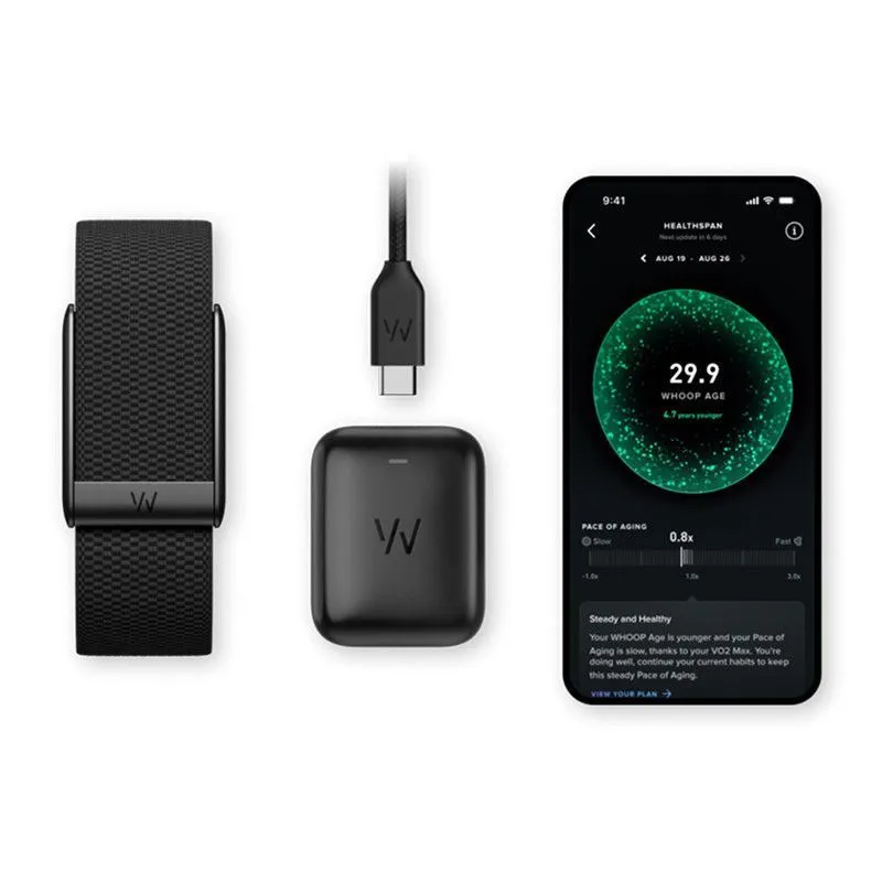 Фитнес-браслет Whoop 5.0 с подпиской PEAK Обсидианphoto1