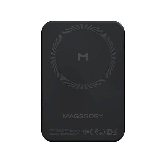 Беспроводной внешний аккумулятор Magssory Pride 5000 мАч, с поддержкой Qi2 Blackphoto1