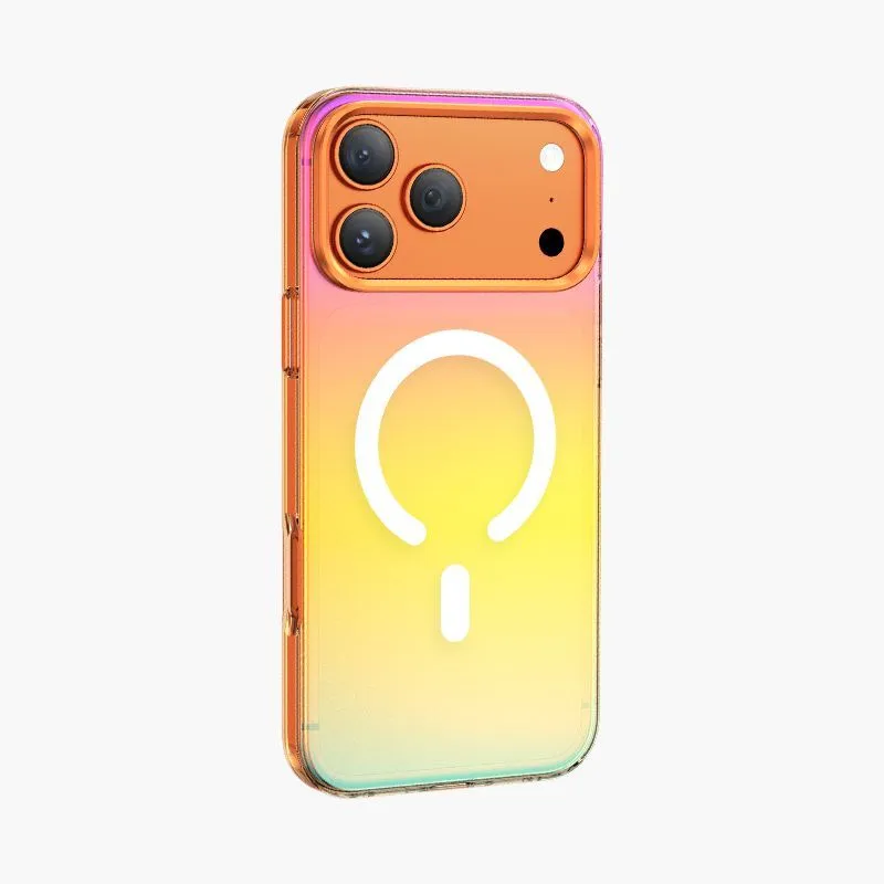 Чехол защитный KEEPHONE RAINBOW для iPhone 17 Pro / iPhone 18 Pro, градиентный сияющий серебристыйphoto3
