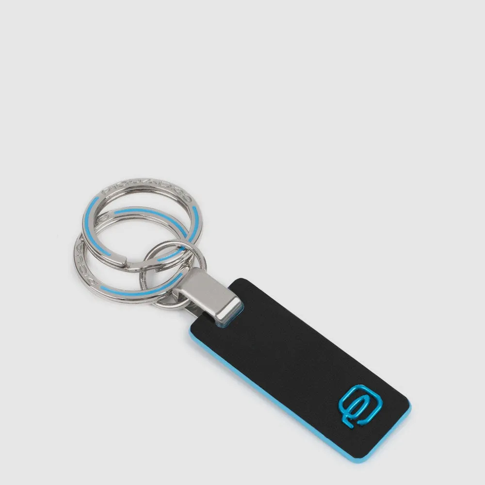 Кожаный брелок для ключей с двумя кольцами Piquadro PC3755B2/N, чёрныйphoto0