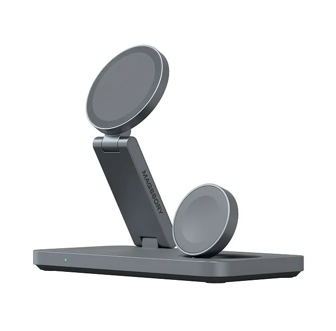 Зарядная станция 3 в 1 Magssory Yoga для Apple Qi2 Midnightphoto0