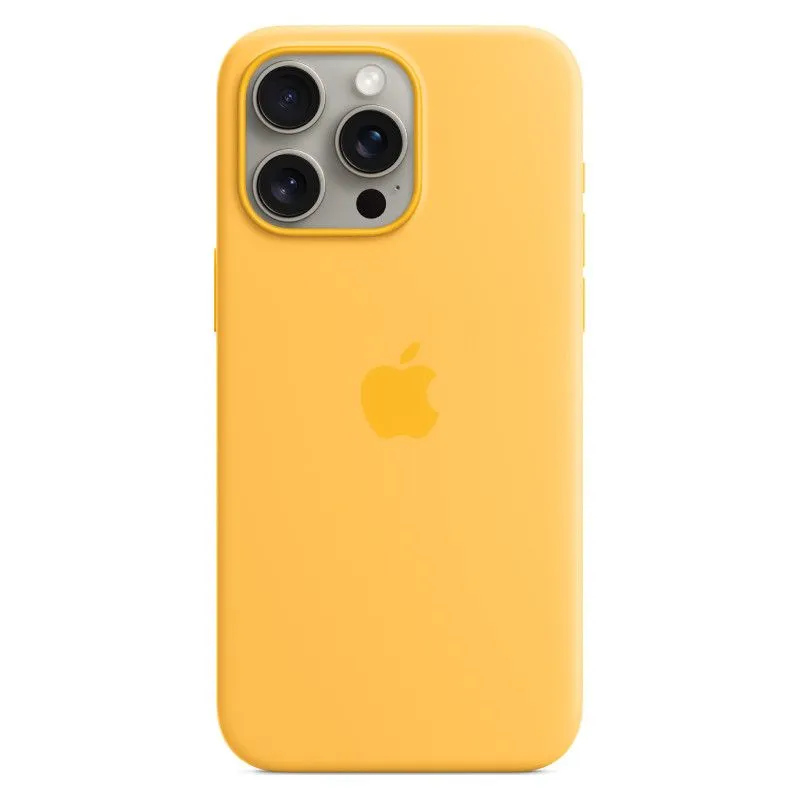 Силиконовый чехол MagSafe для iPhone 15 Pro Max Желтыйphoto1