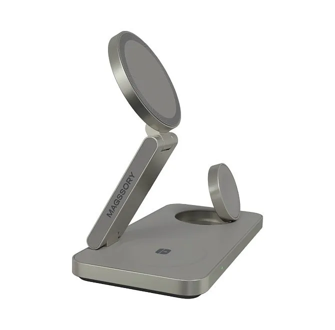 Зарядная станция 3 в 1 Magssory Yoga для Samsung Qi2 Titanphoto2
