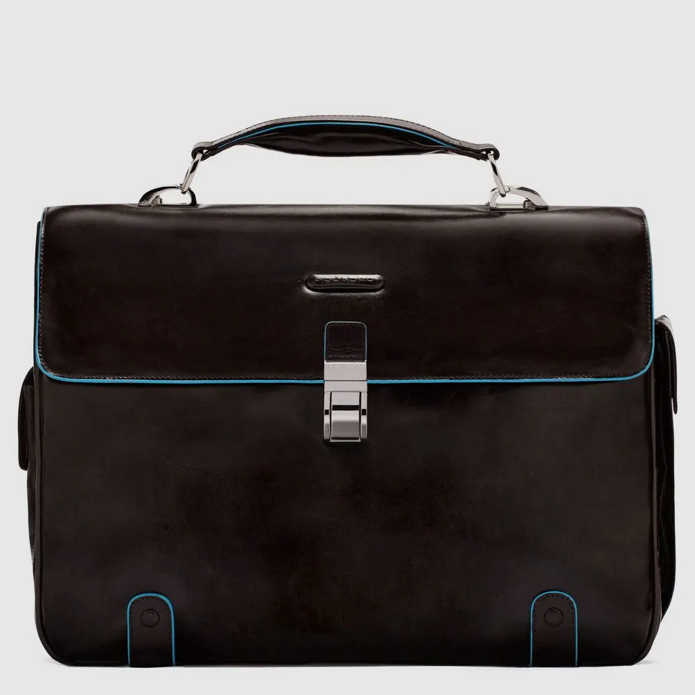 Кожаный портфель для ноутбука 15,6" Blue Square Piquadro CA1066B2/MO, коричневыйphoto0