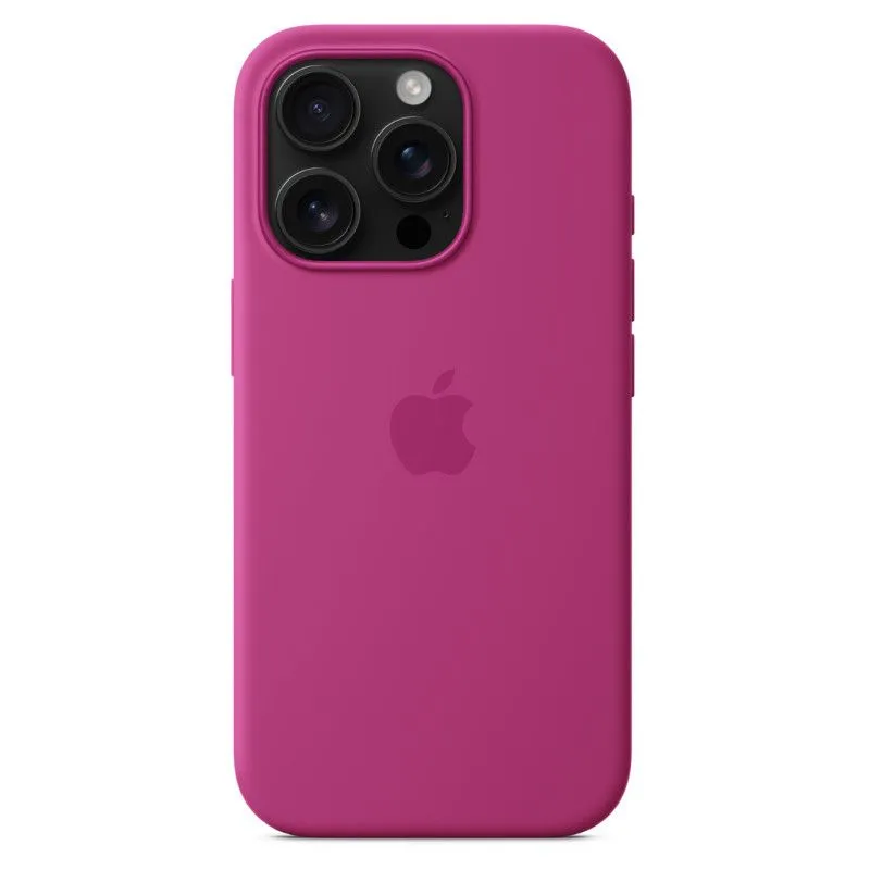 Силиконовый чехол MagSafe для iPhone 16 Pro Фуксияphoto2