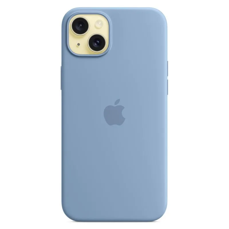 Силиконовый чехол MagSafe для iPhone 15 Plus Зимний синийphoto0