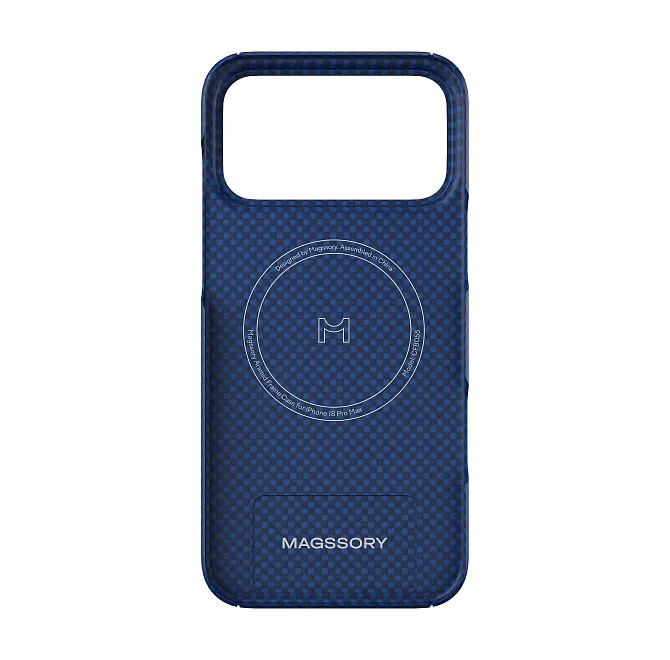Чехол Magssory Aramid Frame Case для iPhone 18 Pro Max, пиксельный синийphoto3