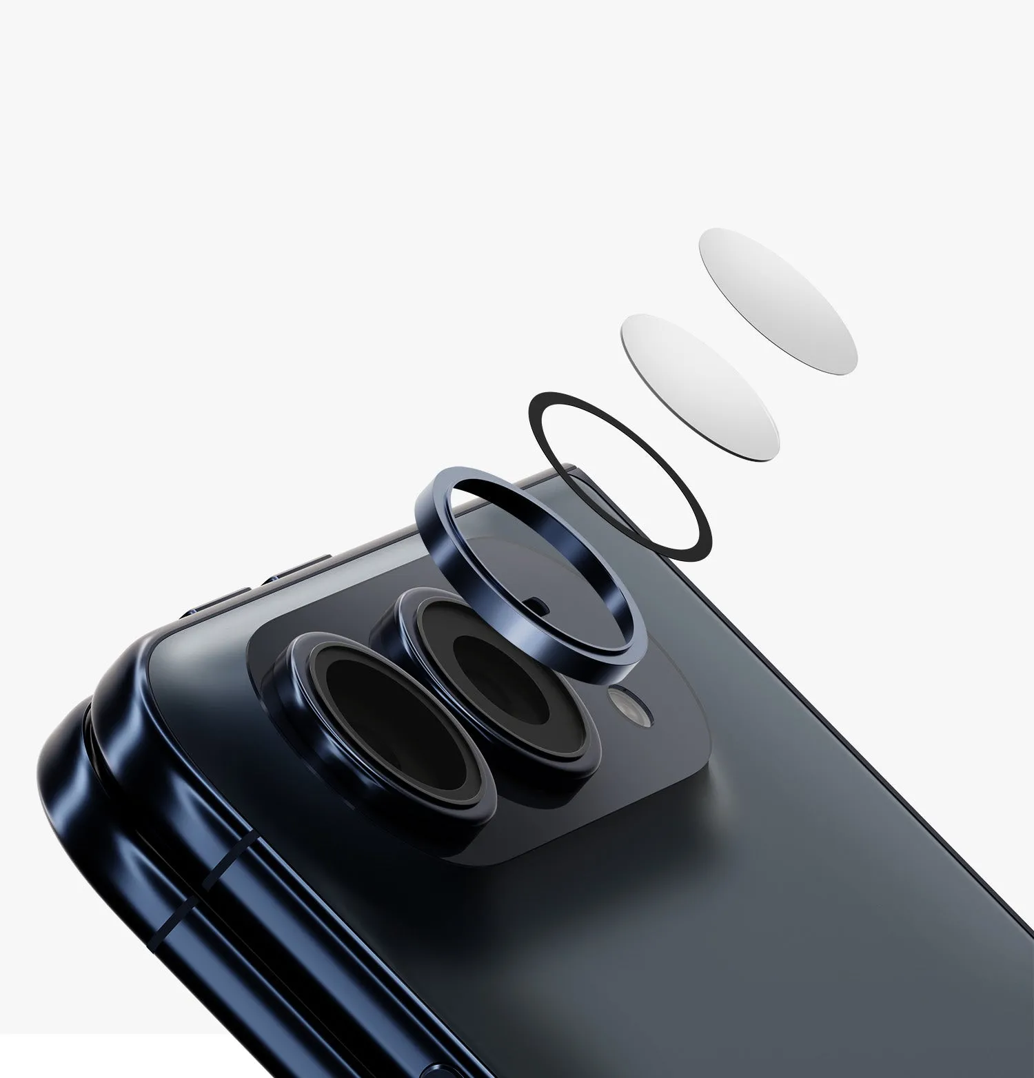 Защита камеры UNIQ Optix AluGuard для iPhone Duo, синий (cosmic blue)photo5